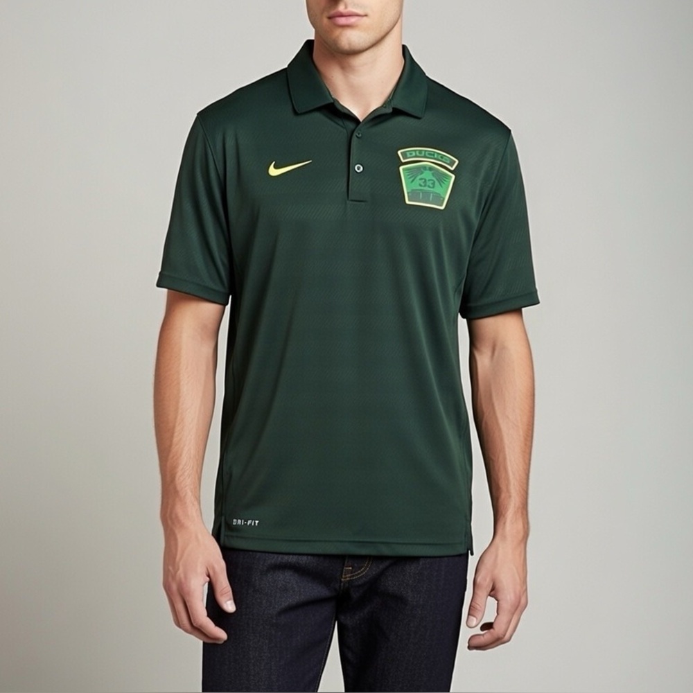 Nike University of Oregon Ducks Stadium Polo Shirt Size Large